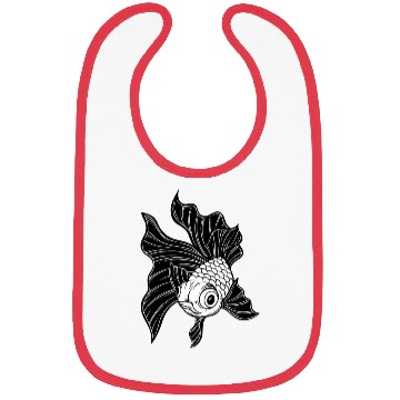 Discover Dark Fish Japanese Artwork Bibs