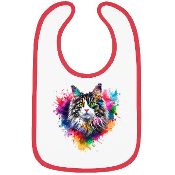 Discover Colorburst Whiskers Rainbow Heart Bibs
