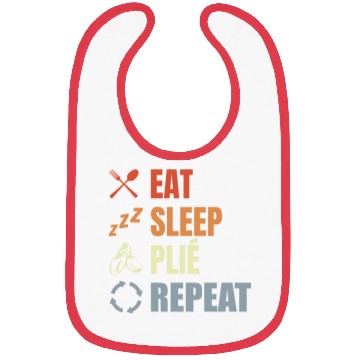 Discover Eat Sleep Ballet Repeat Bibs