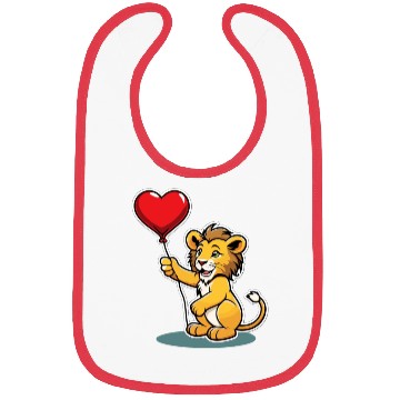 Discover Lion Heart - Valentine's Day Bibs