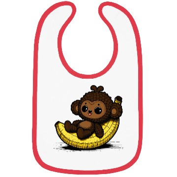 Discover Amigurumi Monkey Chills On Banana Bibs