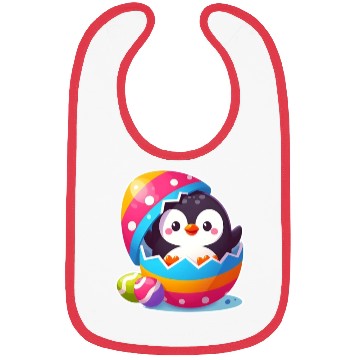 Discover Penguin hatches from colorful Easter egg Bibs