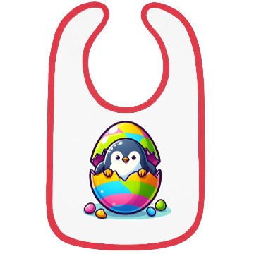 Discover Penguin hatches from colorful Easter egg Bibs