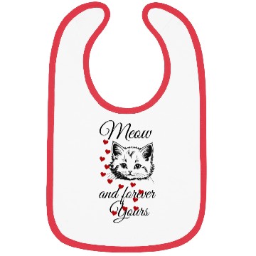 Discover Meow And Forever Yours Valentines Day Kitten Bibs