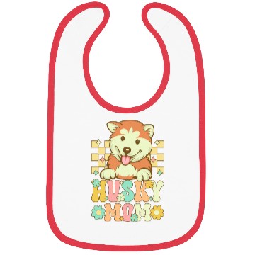 Discover Groovy Siberian Husky Female Dog Lover Bibs