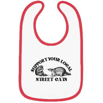 Discover Support Your Local Street Cats Raccoon Bibs
