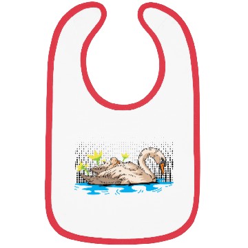 Discover Mother Child Swan Zookeeper Gift Bibs