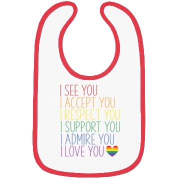 Discover I See Accept Respect Support Admire Love You Lgbtq Bibs