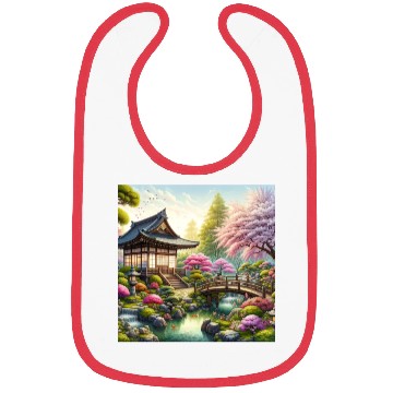 Discover Spring Serenity in Japanese Garden Bibs