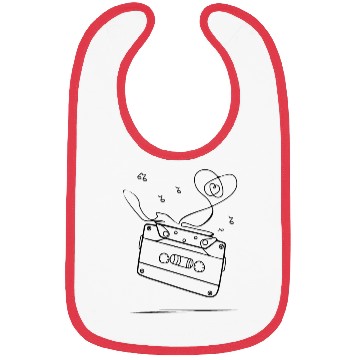 Discover old cassette tape with love Bibs