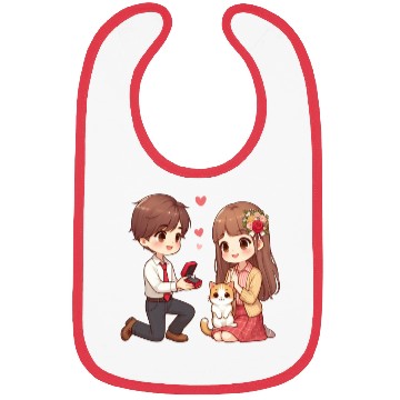 Discover A Man proposing beautiful girl on Valentine s day Bibs
