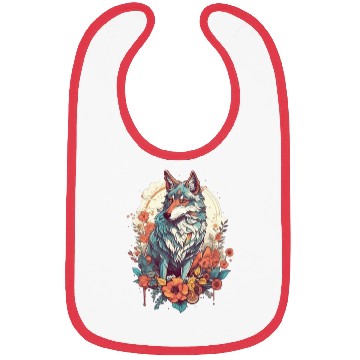 Discover Colorful Wolf Bibs