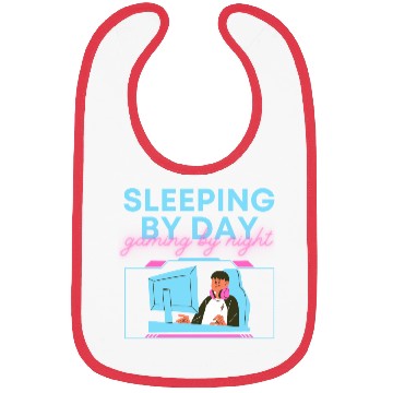 Discover Sleeping By Day Gaming By Night Bibs