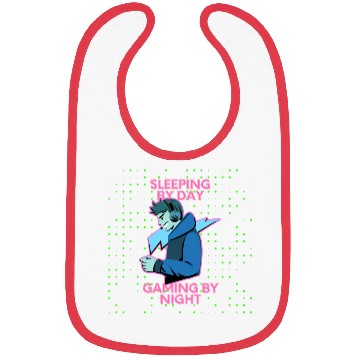 Discover Sleeping By Day Gaming By Night Bibs