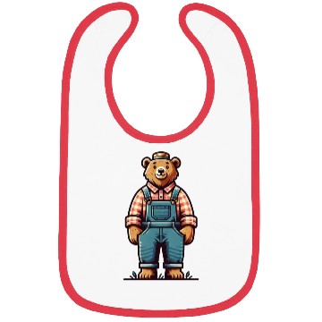 Discover Cute Bear Farmer Bibs