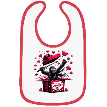 Discover Ninja Valentine Surprise Bibs