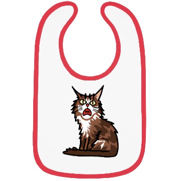 Discover Maine Cat - Grumpy or Surprised Expression Bibs