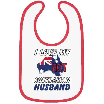 Discover I Love My Hot Australian Husband Wife Bibs