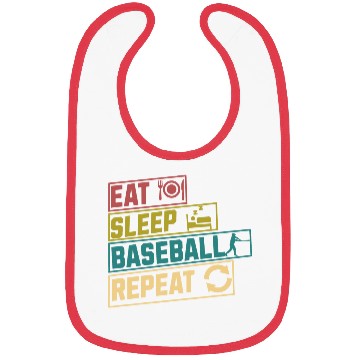 Discover Eat sleep baseball repeat hobby Bibs