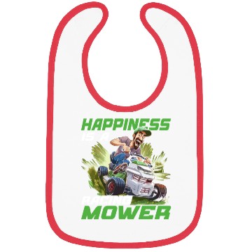 Discover Happiness Is A Racing Mower Bibs