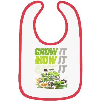 Discover Lawn Mower Racing Lawnmower Bibs
