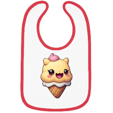 Discover Smiling Ice Cream Delight Bibs