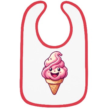 Discover Smiling Ice Cream Delight Bibs