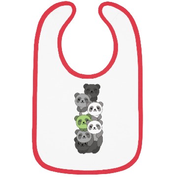 Discover Agender Flag Pride Lgbtq Cute Panda Stack Bibs