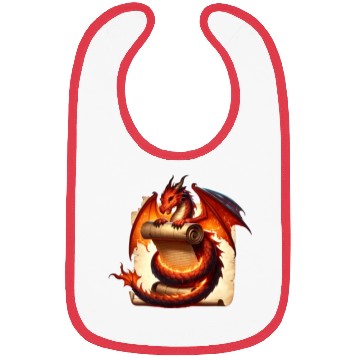 Discover Fantasy Creature Papyrus Scroll Dungeon Dragon Bibs