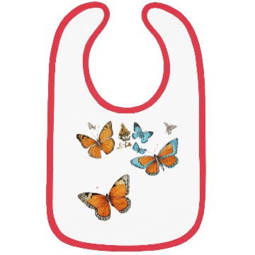 Discover Floral Harmony: Blooms and Butterflies" Bibs