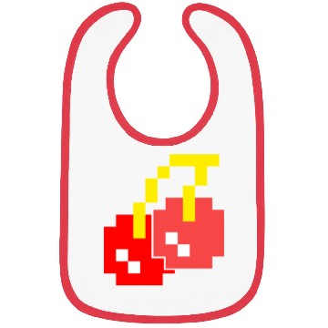 Discover 8 Bit Pixel Cherries 80s Video Game Halloween Bibs