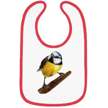 Discover Blue tit titmouse hand painted watercolor. Bibs