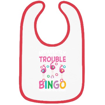 Discover Bingo Game Night Flamingo Bibs