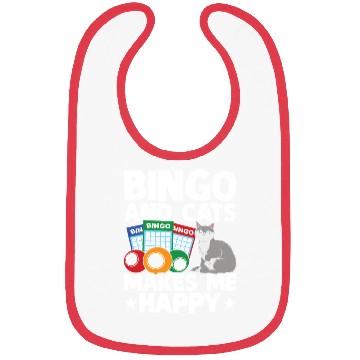 Discover Bingo And Cats Makes Me Happy Bibs