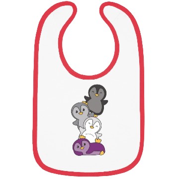 Discover Asexual Flag Pride Lgbtq Cute Penguin Bunch Bibs