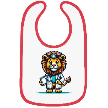 Discover Cute Lion Doctor Bibs