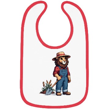 Discover Cute Lion Farmer Bibs