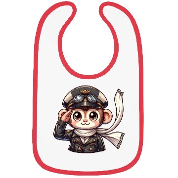 Discover Cute Monkey Pilot Bibs