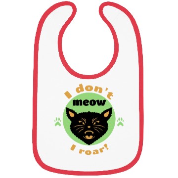 Discover I don't meow, I roar! Bibs