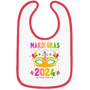 Discover Mardi Gras 2024 Funny Mardi Gras Mask Costume Bibs