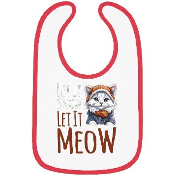 Discover Let It Snow Let It Meow Bibs