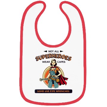 Discover Empowered Female Plumber - Superhero Bibs