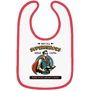 Discover Superhero Librarian - Library Card Bibs