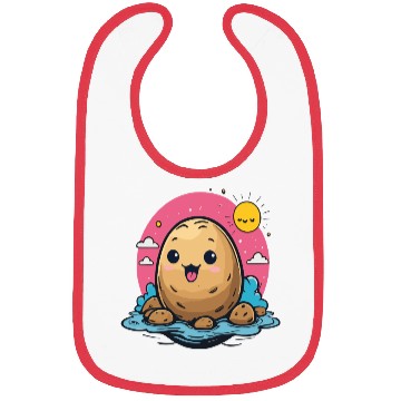 Discover Kawaii Potato go to swimming Bibs
