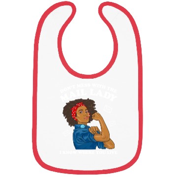Discover African American Postal Worker Mail Lady Funny Bibs