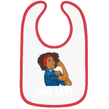 Discover African American Postal Worker Mail Lady Funny Bibs
