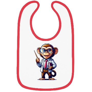 Discover Cute Monkey Teacher Bibs