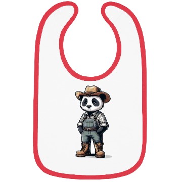 Discover Cute Panda Farmer Bibs