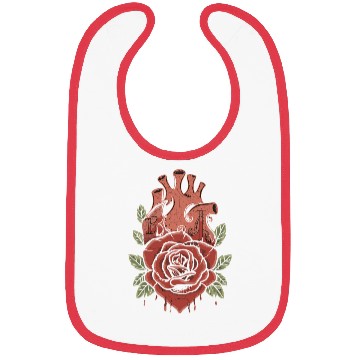 Discover Bloody Rose Gothic Valentines day Bibs