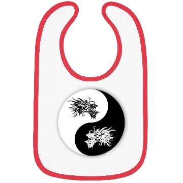 Discover Yin and Yang Dragon Circle Bibs